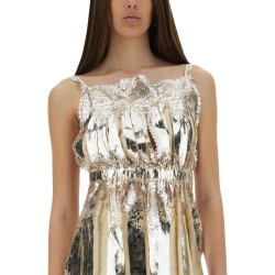 LAMINATED PLEATED SATIN TOP