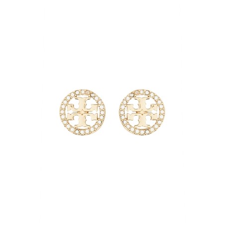 ORECCHINI CIRCLE-STUD CRYSTAL LOGO