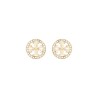ORECCHINI CIRCLE-STUD CRYSTAL LOGO