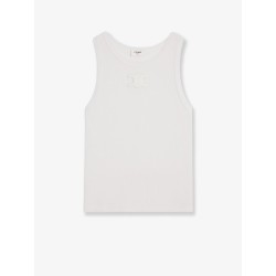 Triomphe ribbed cotton tank top