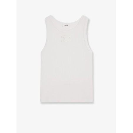 Triomphe ribbed cotton tank top