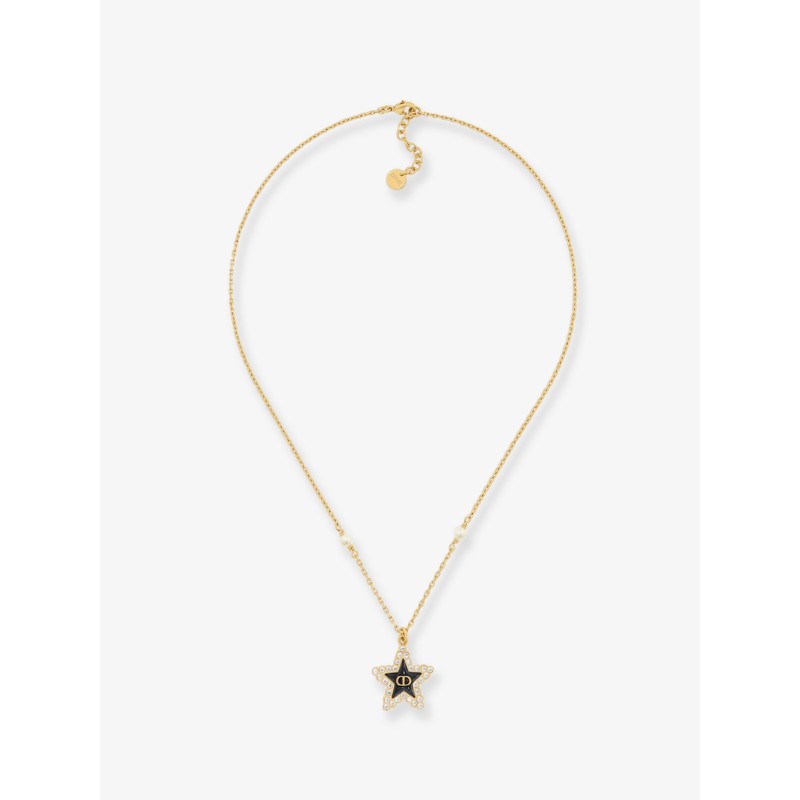 Brass necklace with gold finishes