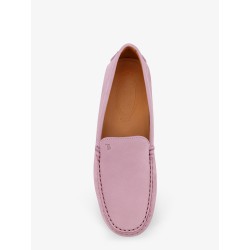 Suede loafers with engraved logo on the front