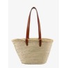 Panier raffia shouder bag with leather details
