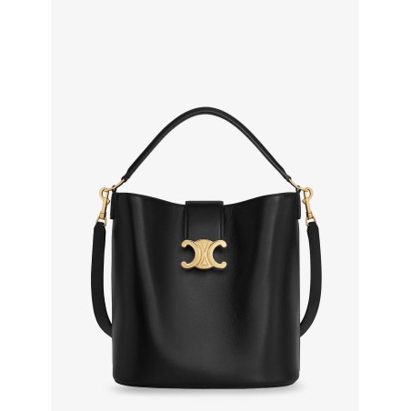 Louise Medium bucket bag with metal Triomphe logo