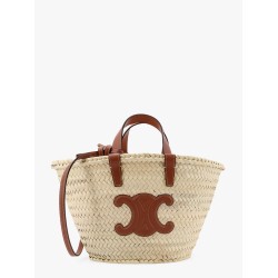 Classic Panier Teen raffia and leather handbag