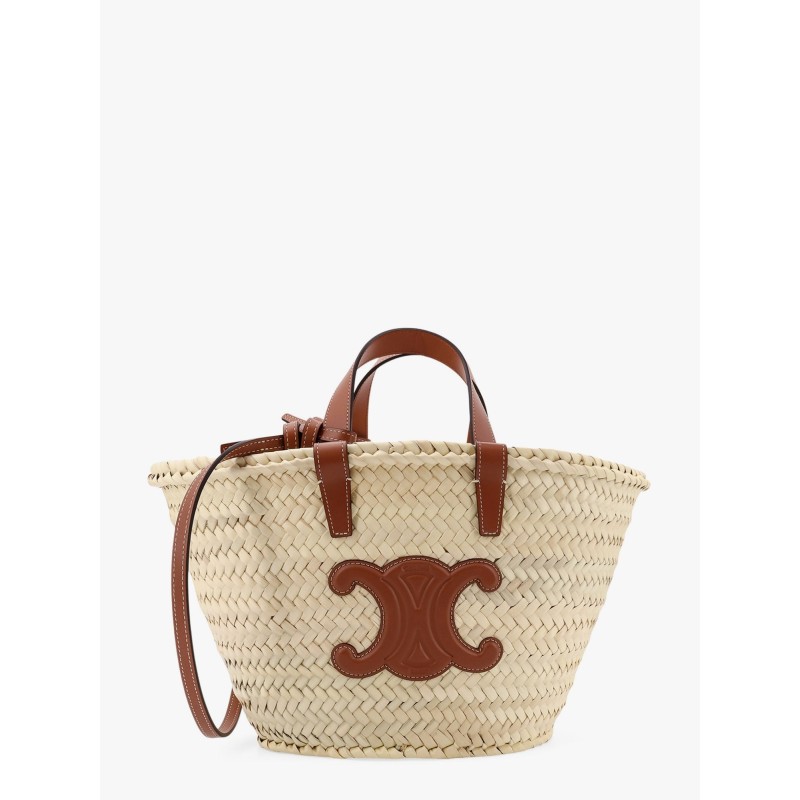 Classic Panier Teen raffia and leather handbag