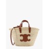 Classic Panier Teen raffia and leather handbag