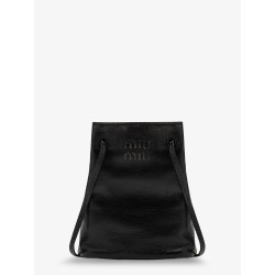 Leather crossbody bag with used effect