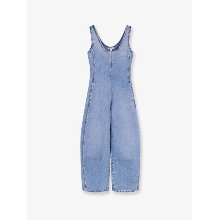 Round denim jumpsuit
