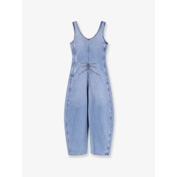 Round denim jumpsuit