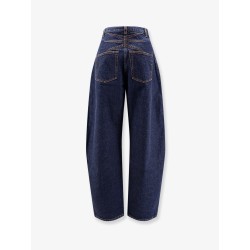 Round blue denim jeans