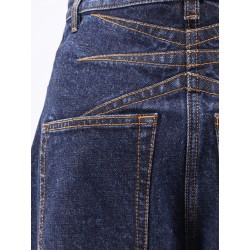 Round blue denim jeans