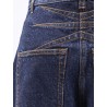 Round blue denim jeans