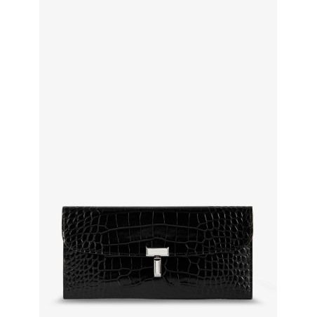 T-Lock croco print leather wallet