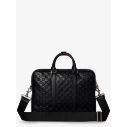 GG Emblem leather briefcase with all-over GG motif