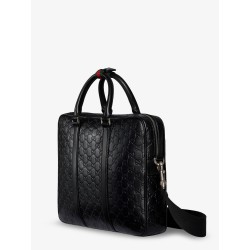 GG Emblem leather briefcase with all-over GG motif