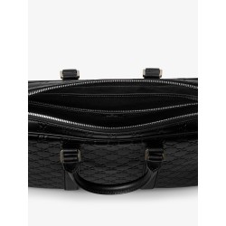 GG Emblem leather briefcase with all-over GG motif