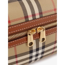 Coated canvas Vanity Check crossbody bag with Check motif