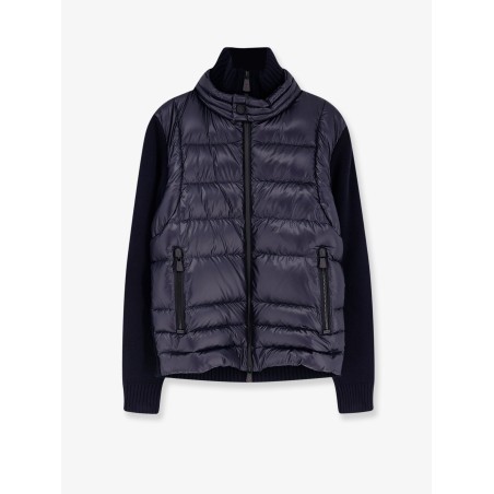 Wool blend jacket with logo detail