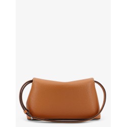 T-Lock leather clutch with contrasting stitching