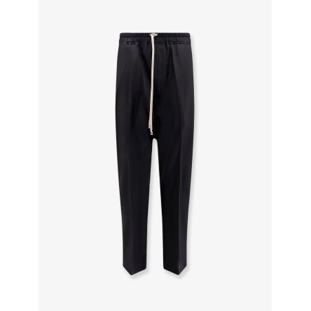 Drawstring Long certified virgin wool trousers