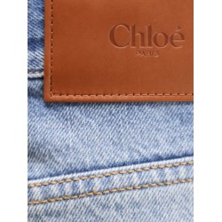 Stone-washed denim jeans