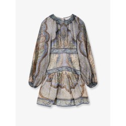 Wanderlust Cotton And Silk Mini Dress