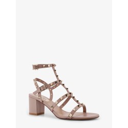 Rockstud leather sandals