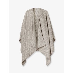 FF silk and wool poncho