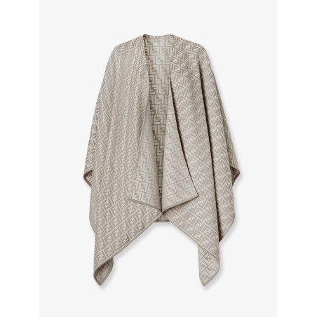FF silk and wool poncho