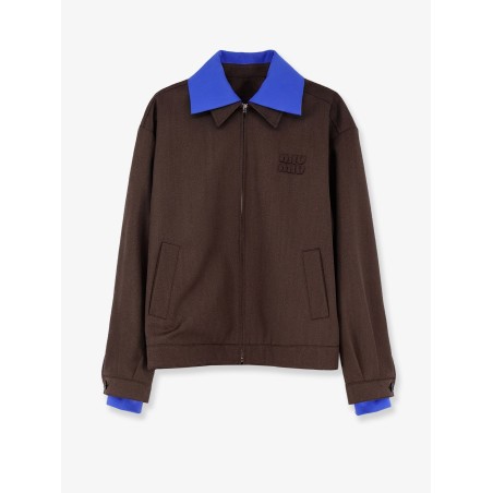 Virgin wool jacket with Logo detail