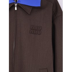 Virgin wool jacket with Logo detail