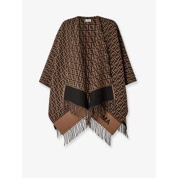 FF virgin wool and cashmere poncho