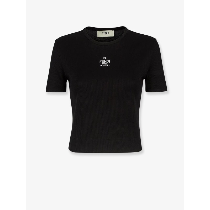 Ribbed cotton t-shirt