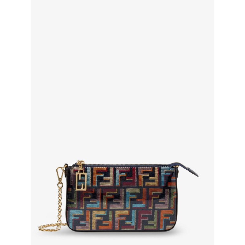 Baguette FF fabric clutch bag