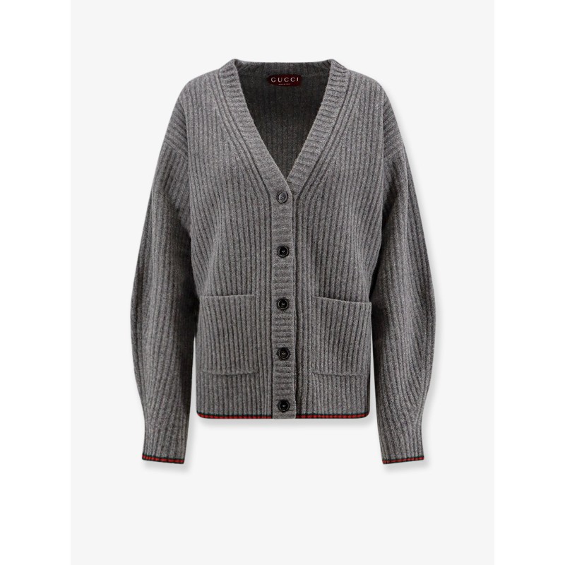 Ribbed wool cardigan