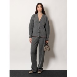 Ribbed wool cardigan