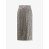 Virgin wool midi pencil skirt