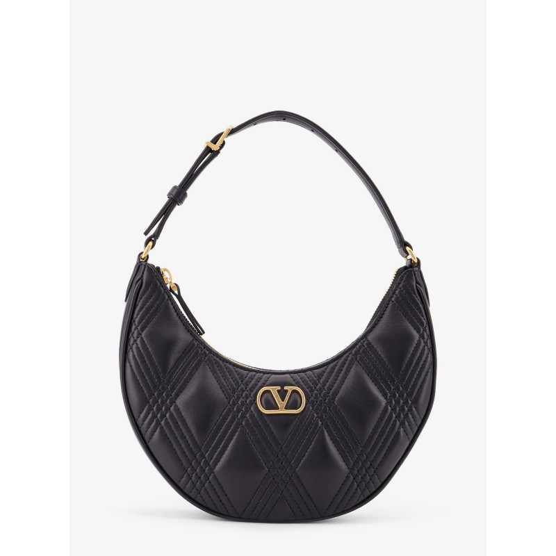 Quiltie 67 leather shoulder bag with Vlogo