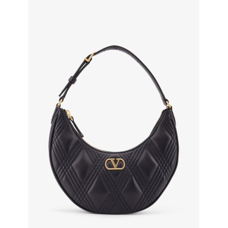 Quiltie 67 leather shoulder bag with Vlogo