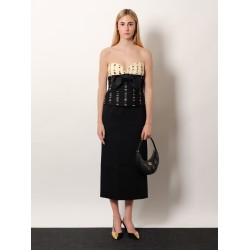 Quiltie 67 leather shoulder bag with Vlogo