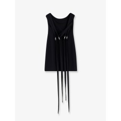 Viscose blend mini dress