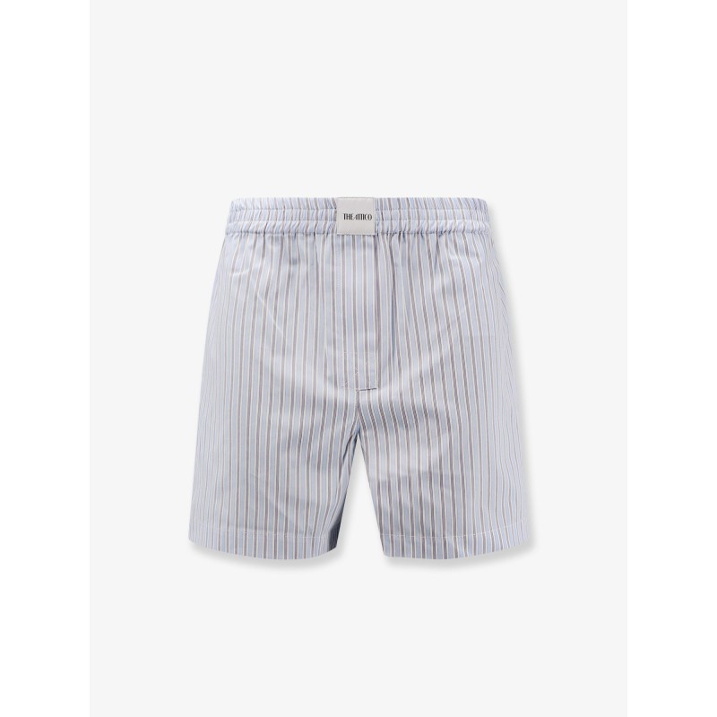 Striped cotton shorts