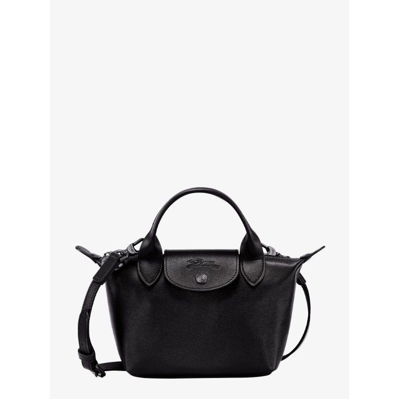 Le Pliage Xtra XS leather shoulder bag with engraved logo