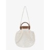 Le Pliage Filet L mesh and leather shoulder bag