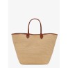 Le Panier Pliage L raffia and leather shoulder bag