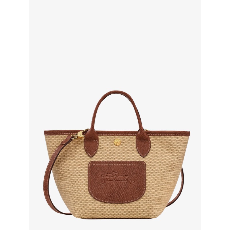 Le Panier Pliage XS rafia and leather crossbody bag