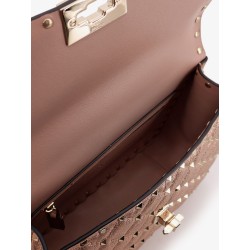 Laminated leather Rockstud Spike crossbody bag