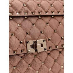 Laminated leather Rockstud Spike crossbody bag